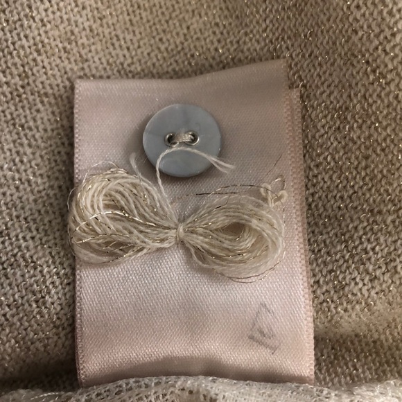 Anthropologie Knitted & Knotted Gold Lace Back Cardigan Large - Picture 7 of 12